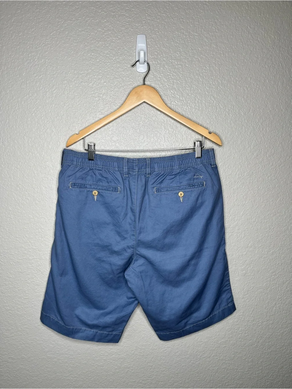 Tommy Bahama Blue Linen Cotton Blend Shorts Men’s Large Tropical Lined Casual